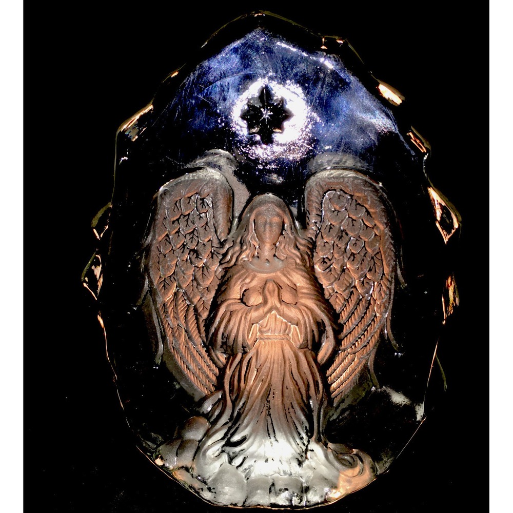 Fifth Avenue 3 Dimensional Angel Sculpture Solid Glass Christmas Spiritual Gift
